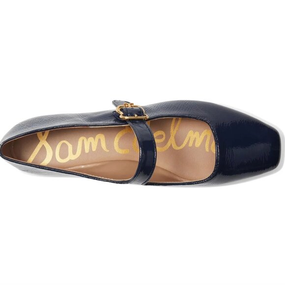 Sam Edelman Michaela Mary-Jane flats Midnight Blue Size 7.5 M Like New! - Picture 1 of 11